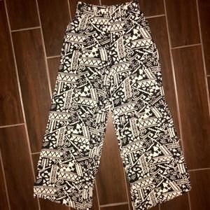 Aztec print flowy pants